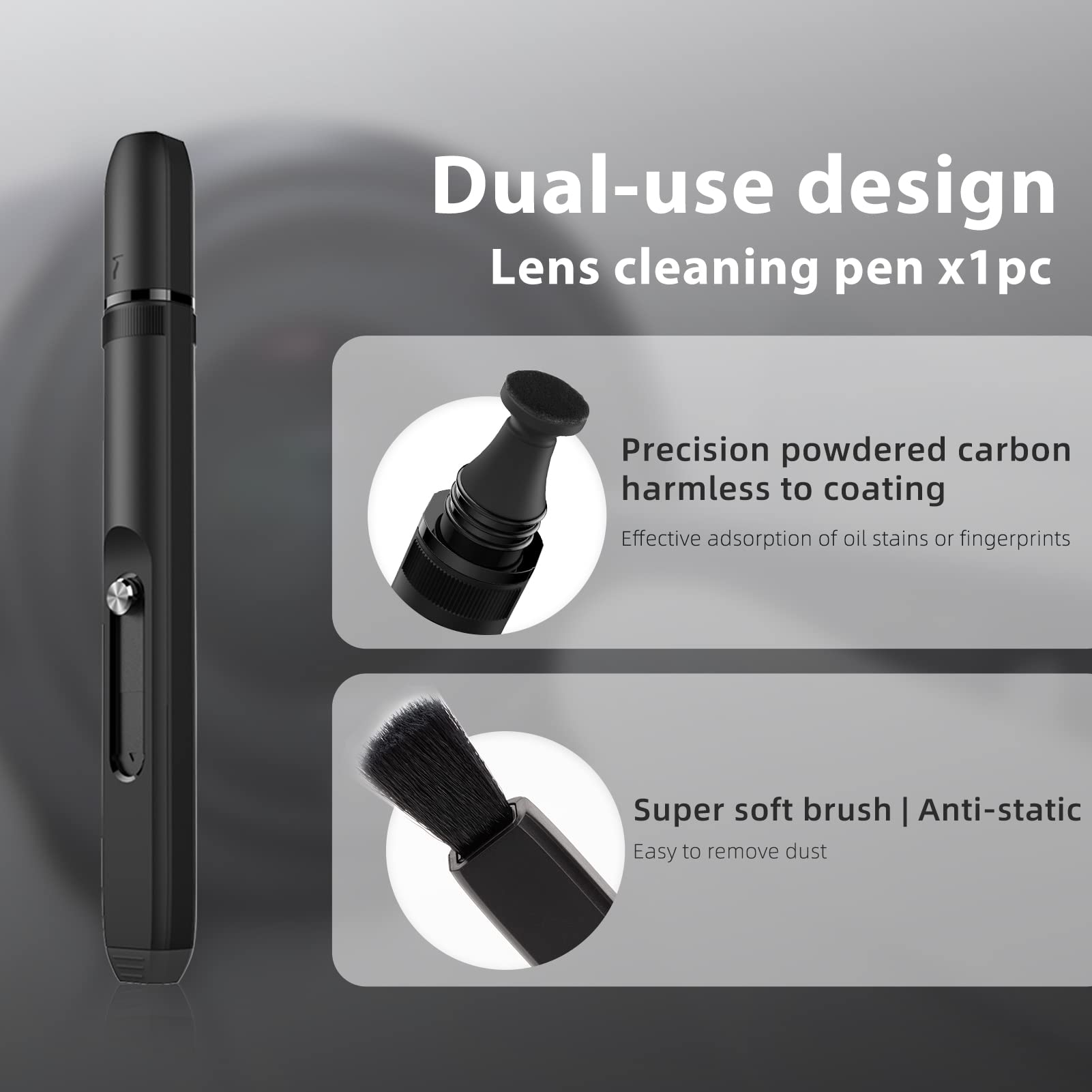 VSGO Professionelles Reinigungsset, Objektivreinigungsstift, Vollformat und Aps-C-Sensor-Reinigungstupfer, Kamera-Luftgebläse, Objektiv-Reinigungstuch, kompatibel mit Nikon, Sony DSLR-Kamera-Reiniger,