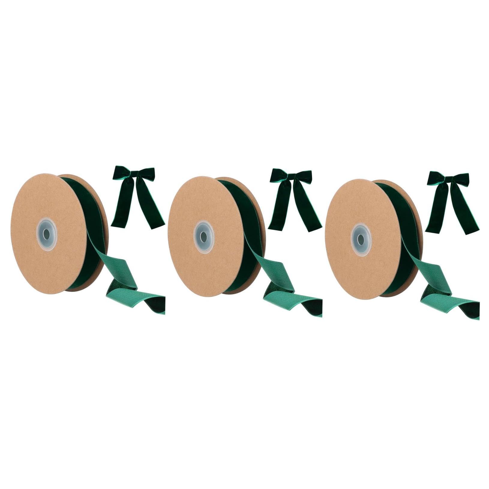 STOBOK 3 Rollen Dunkelgrünes Beflocktes Band 2 5 Cm Breit Nicht Elastisch Geschenkband Zur Dekoration Für Hochzeiten Partys Und Heimdekorationen