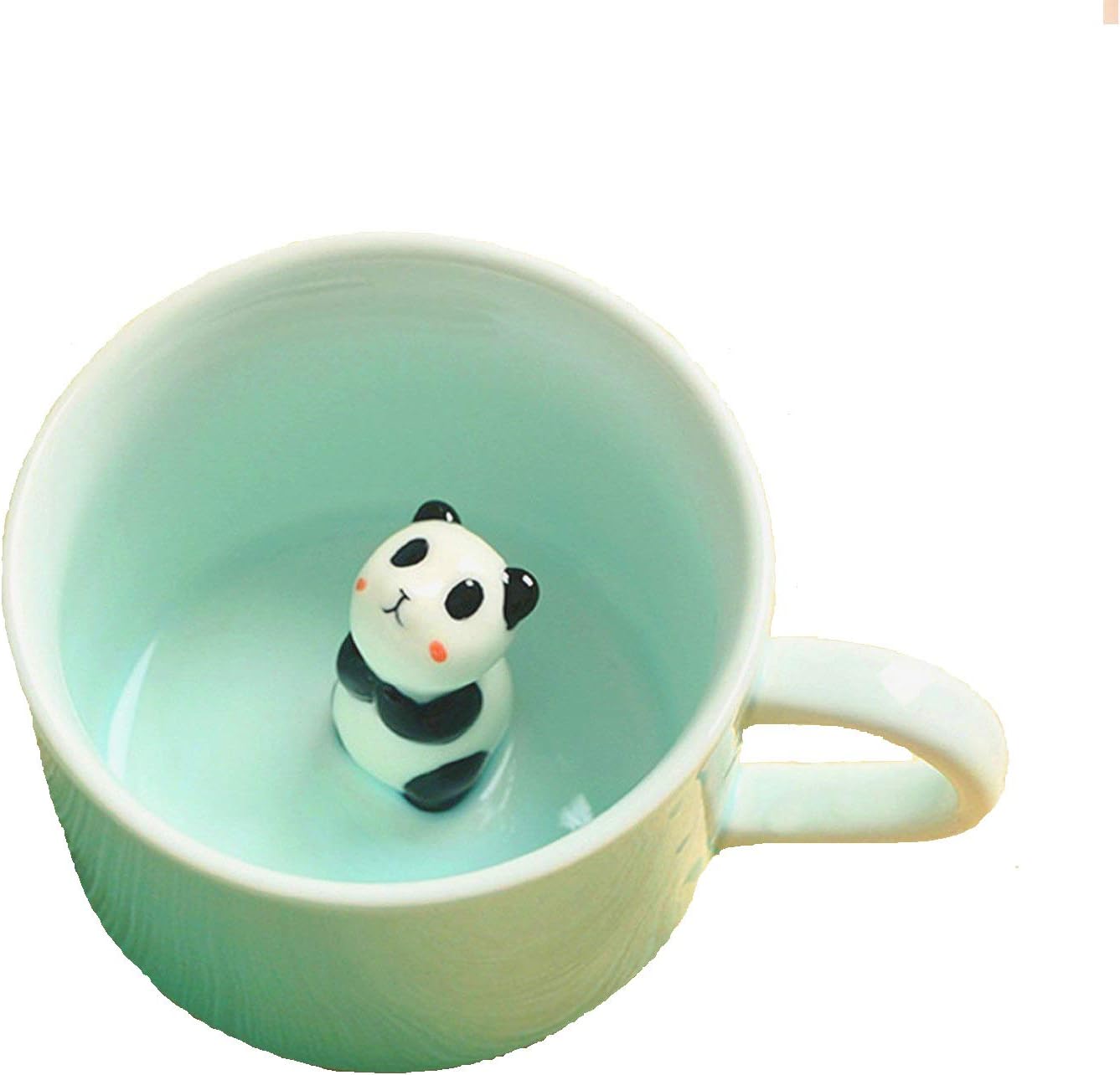 Panda Surprise 3D Coffee Mug Cute Cartoon Animal Ceramics Cup Baby Animal Inside, Best Office Cup & Birthday Gift 8 OZ (3D PANDA CUP)