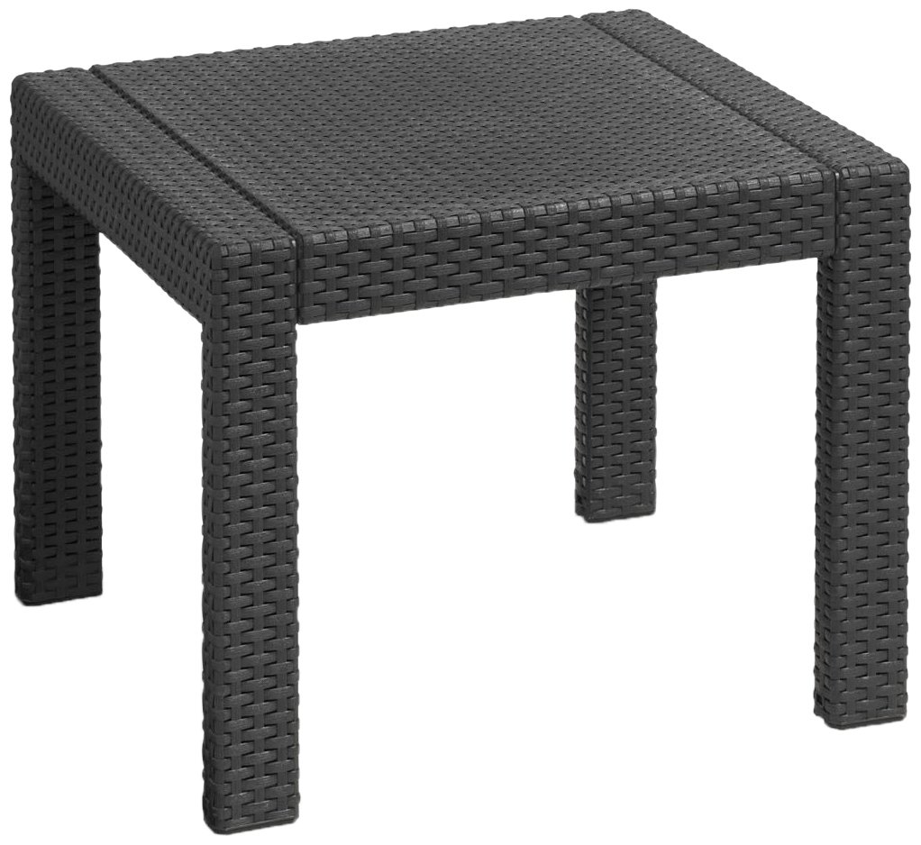 Allibert Victoria Plastic Table, Graphite/Cool Grey, 59 x 59 x 43 cm