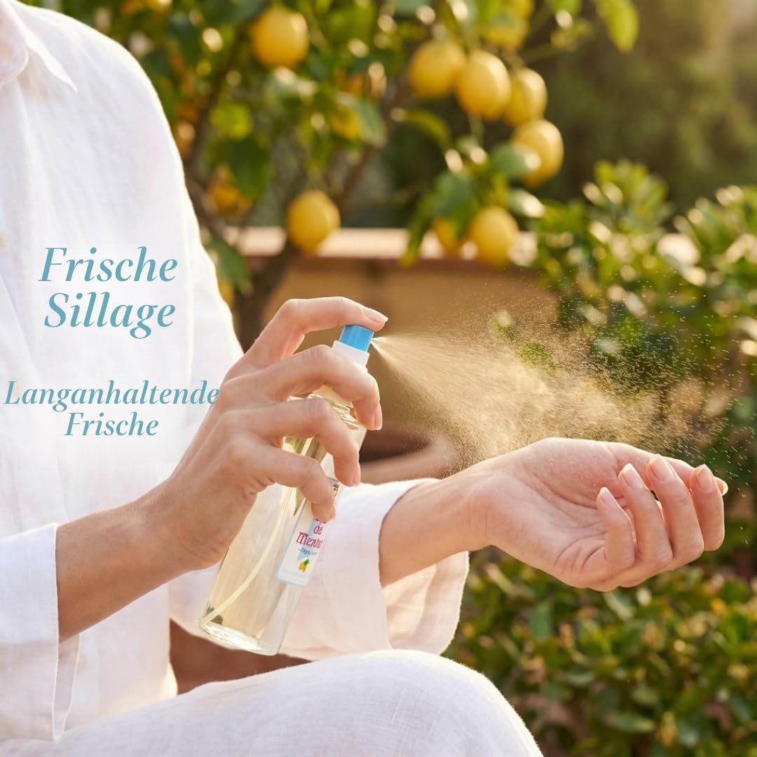 Die Echte Eau de Menton, Eau de Toilette mit Zitrone - handwerklicher Parfümeur aus Französische Riviera (200 ml)