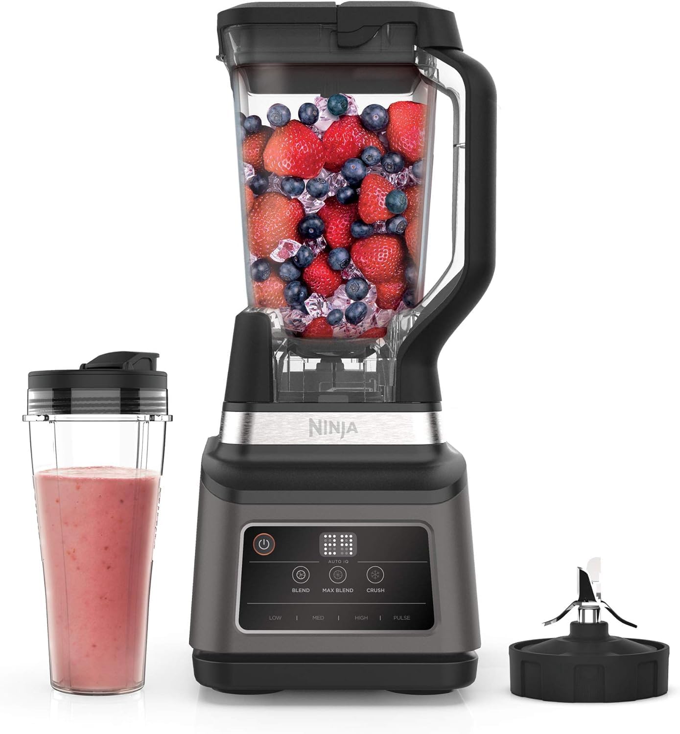 Food Blender 2-In-1 With Auto-Iq, Black, 1200W