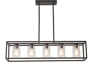 XILICON Farmhouse Chandelier - Oil Rubbed Bronze Dining Room Light