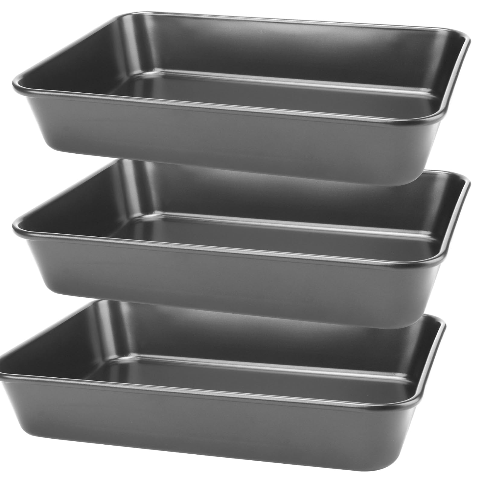 Plaque de cuisson en acier au carbone lot de 3 moules de 34x24 cm pour le four