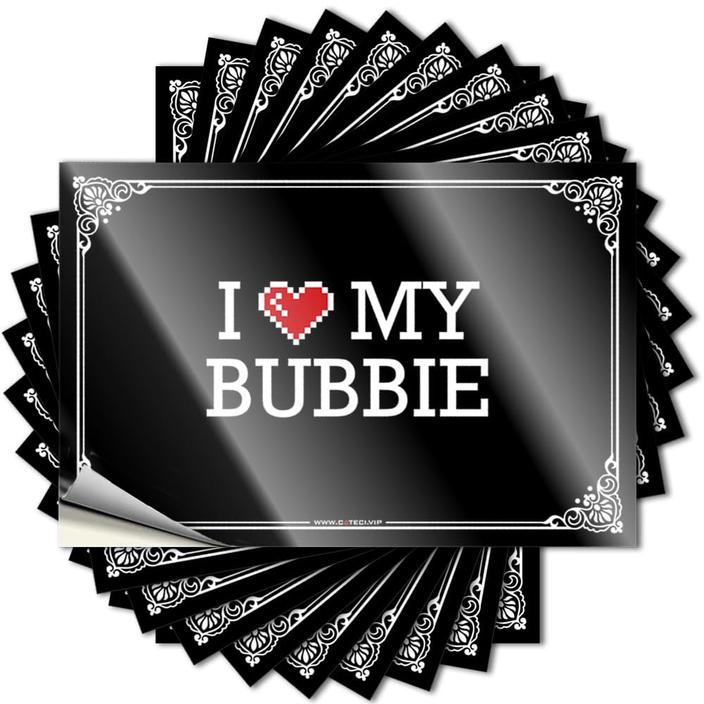 Spring Outdoor Decor Quote Durable Tumbler | I Love My Bubbie Optical Illusion Self Adhesive Sticker for Absorbing DIY(6X9CM)