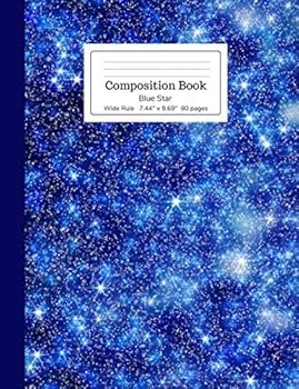 Paperback Composition Book Blue Star Wide Rule Book