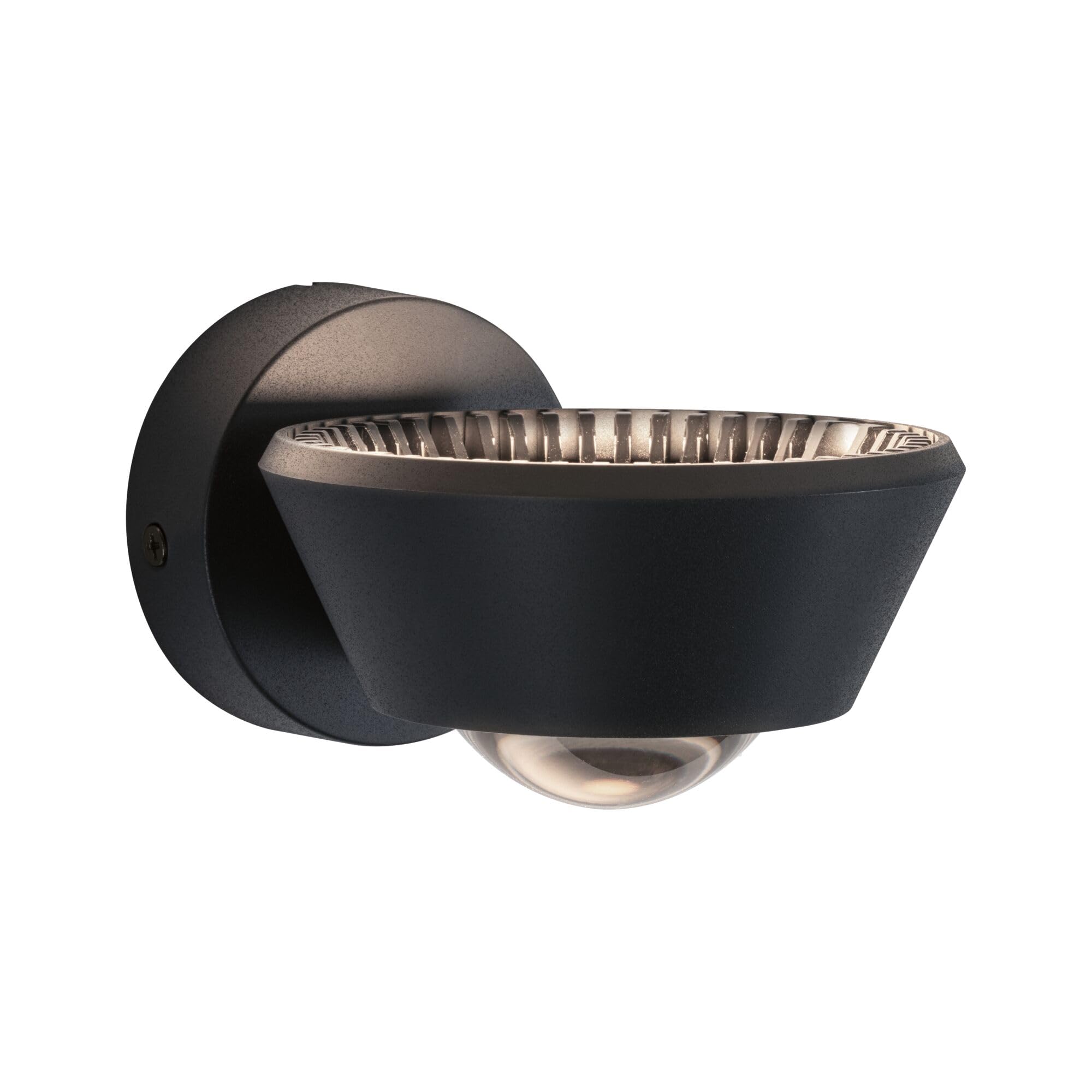 Paulmann 79769 LED Ceiling luminaire wall luminaire Sabik IP44 2700K 390lm 230V 9 / 1x4W Black dimmable Plastic 2700 K