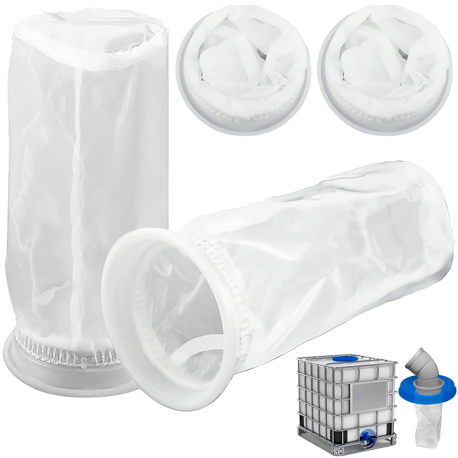 4 Filtres IBC Nylon 25cm - Maille 200 Pour Eau De Pluie - Filtre Couvercle IBC - Utilisation Chimique/Industrielle - 8