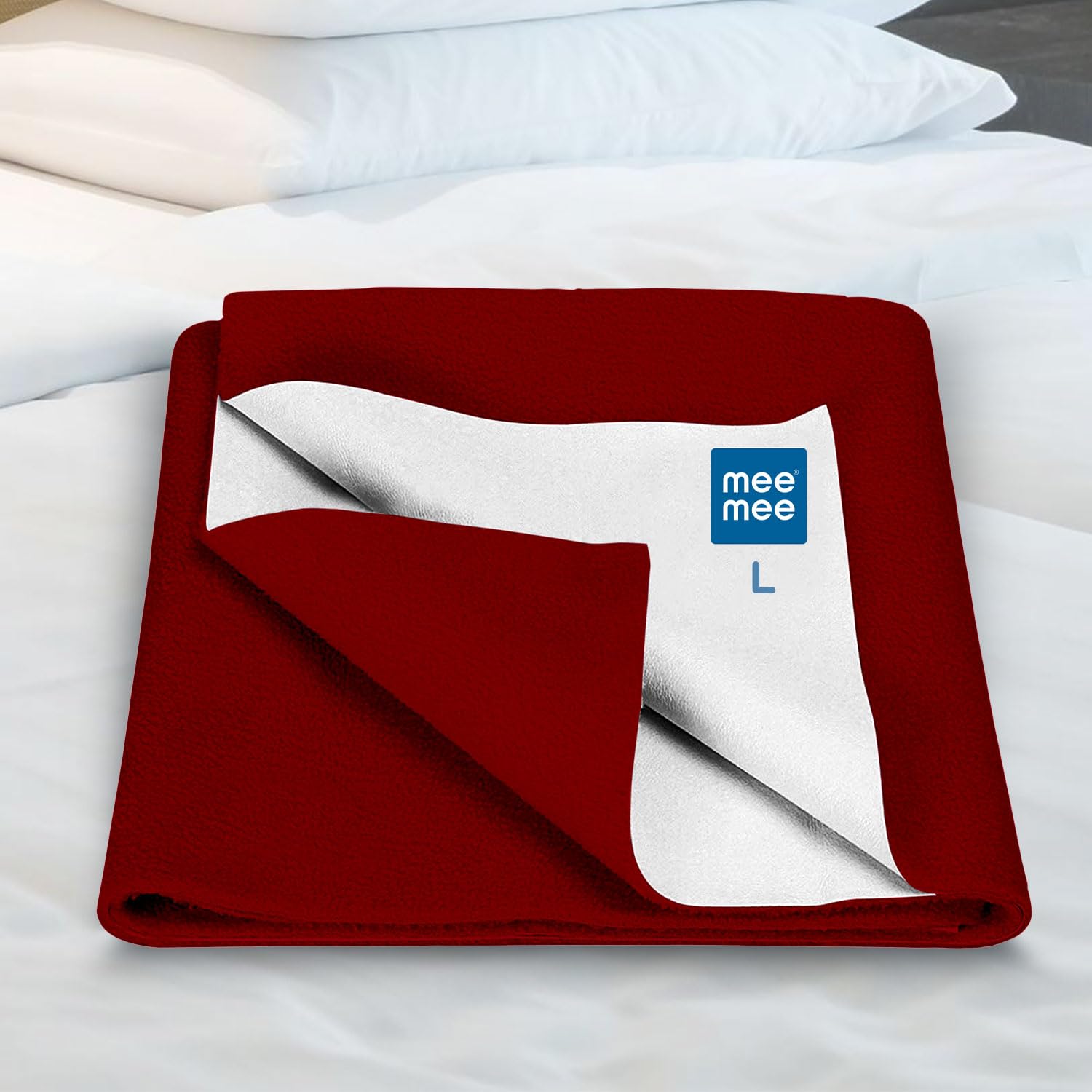 Mee Mee Reusable Water Proof Cotton Bed Protector Sheet/Extra Absorbent Mat/Dry Sheets/Urine Sheet/Dry Mat(Large, Maroon)(100CmX140Cm) (B00EUBFSQQ) Amazon Price History, Amazon Price Tracker