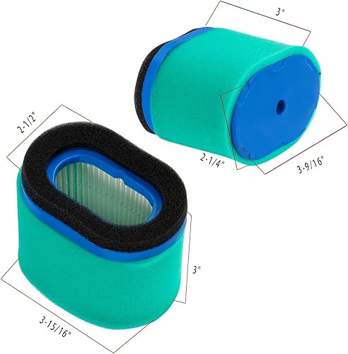 Miniatura 2 de DemJamr Paquete de 2 filtros de aire 697029 con prefiltro 273356S, repuesto para filtro de aire BS 4207 5059 498596S OEM, se adapta al elemento