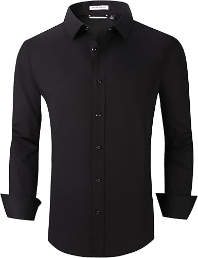 Alex Vando Mens Dress Shirts Regular Fit Long Sleeve Stretch Business Dress Shirts for Men