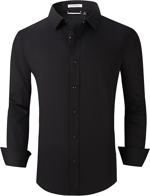 Alex Vando Mens Dress Shirts Regular Fit Long Sleeve Stretch Business Dress Shirts for Men