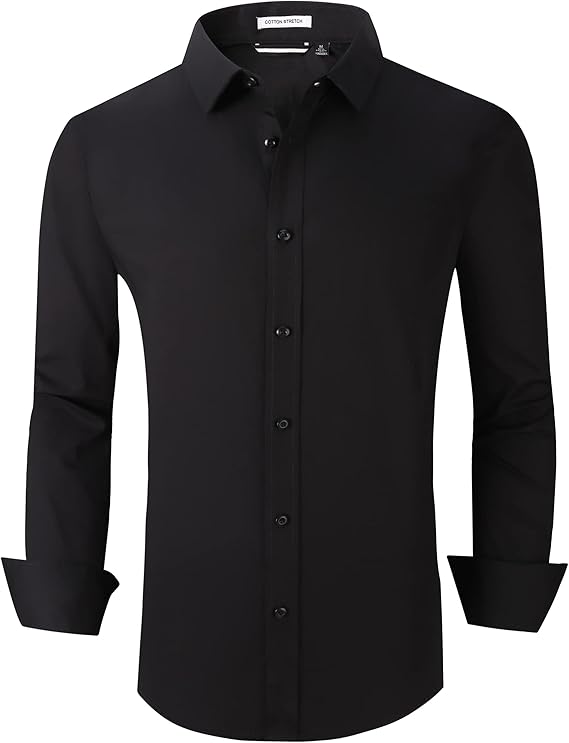 Alex Vando Mens Dress Shirts Regular Fit Long Sleeve Stretch Business Dress Shirts for Men