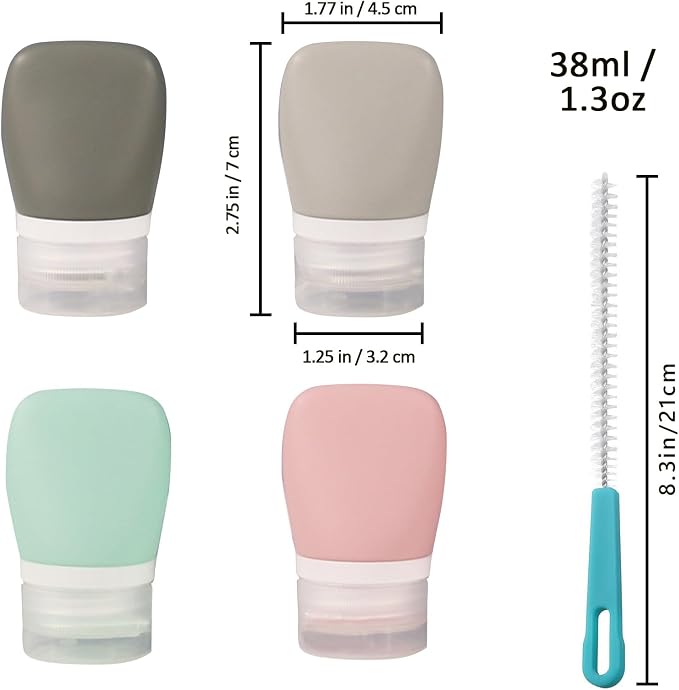 4 Botellas Exprimibles para Aderezo, Mini Salsero Portátil 38ml miniatura 3