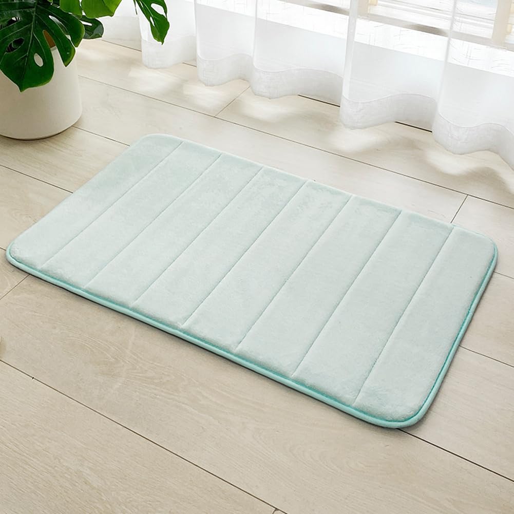 Extra Soft Absorbent Microfiber Bathmat,Non Slip Fluffy Rugs,Washable Bath Rugs,Bathroom Rug Absorbent for Your Bath,Shower or Toilet (vanilla green,50 * 120)