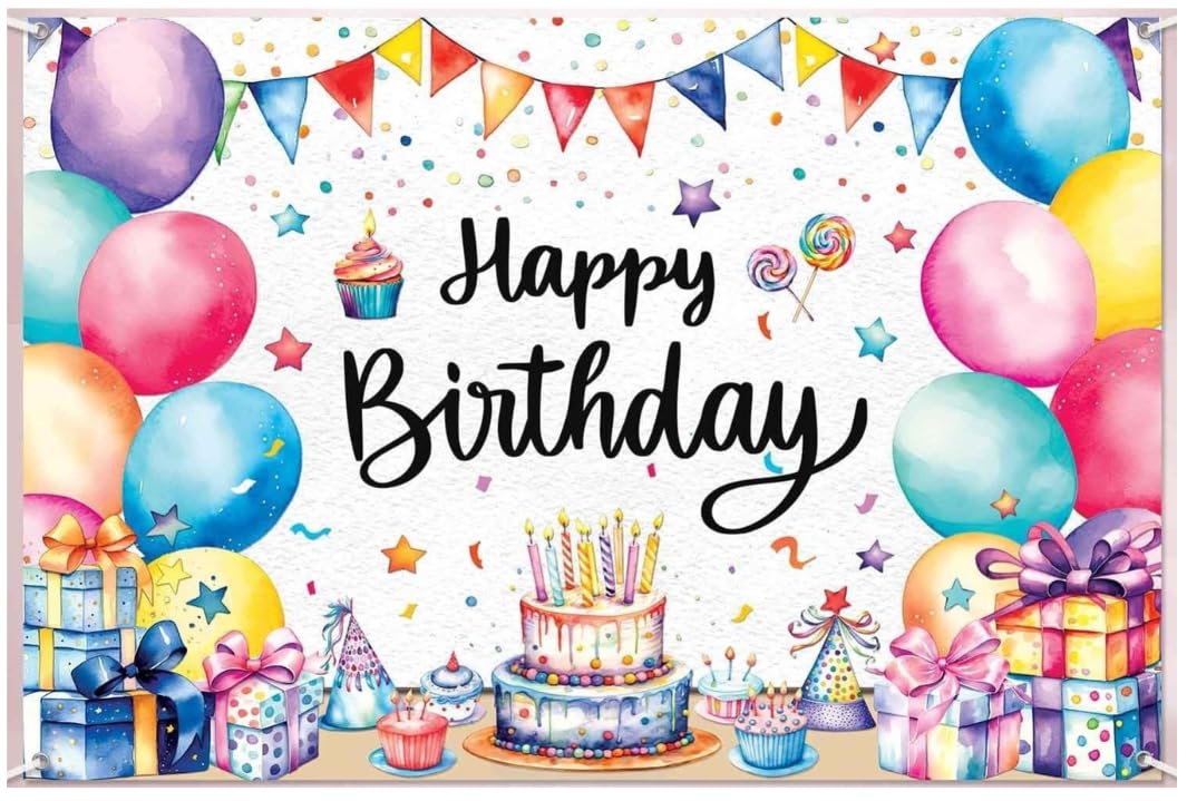 Sri Yagnna - Happy Birthday Ballons Theme Backdrop -M 52- Backdrop for Birthday - Happy Birthday Backdrop (8x5 ft) (B0D5BFTW71) Amazon Price History, Amazon Price Tracker