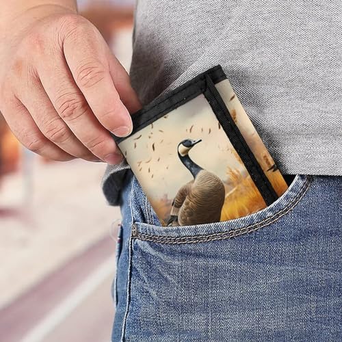 Goose Tri-fold Wallet Slim Money Clip Credit Card Holder Wallets for Men Gift 6