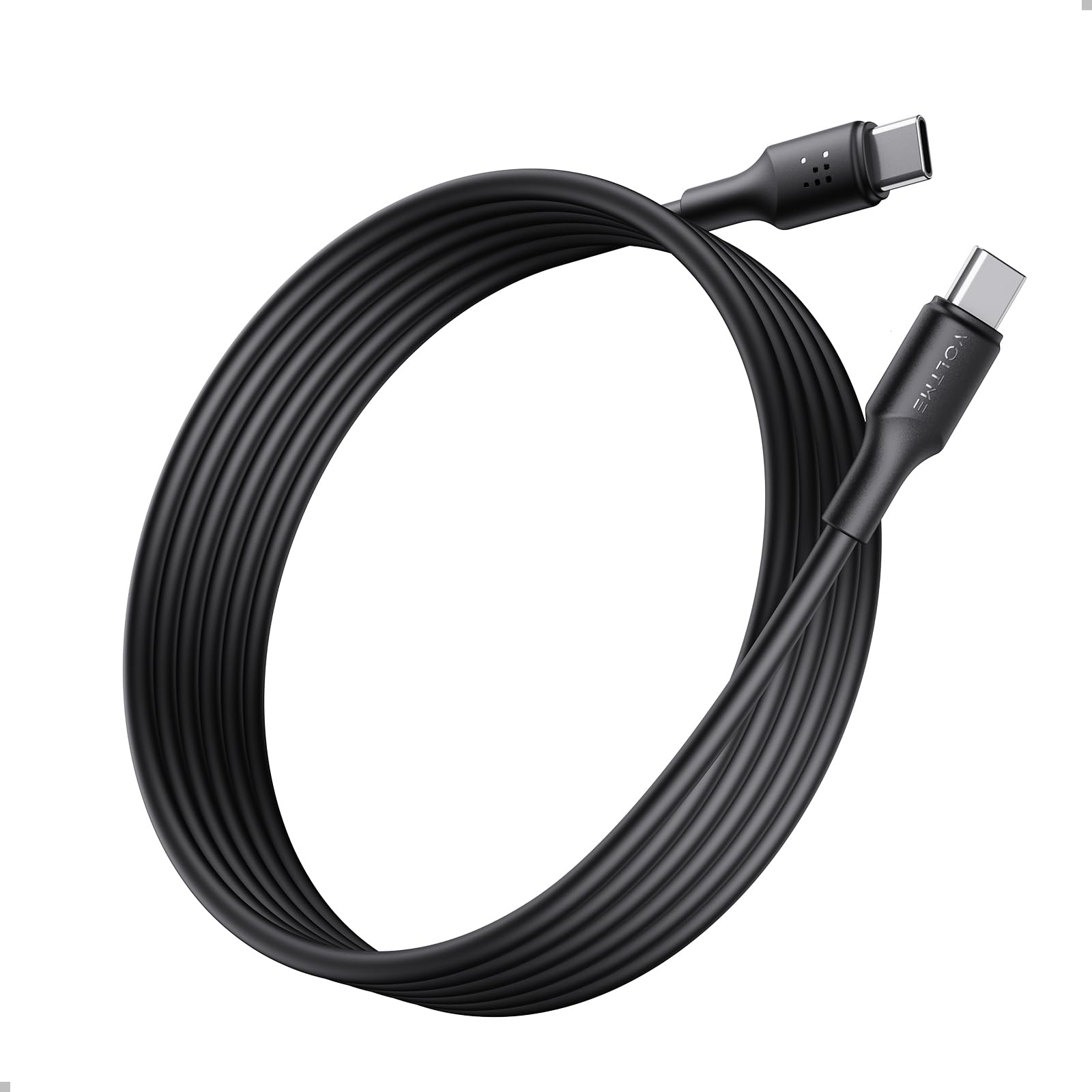 VOLTME Powerlink EDC PD 60W Type C Cable, iPhone 16 Charger Cable, 480Mbps High-Speed Data Transfer for iPhone 16 Pro Max, 15/15 Pro/Plus, MacBook, iPad, Samsung S24 Ultra, Google Pixel 9 (3M, Black)