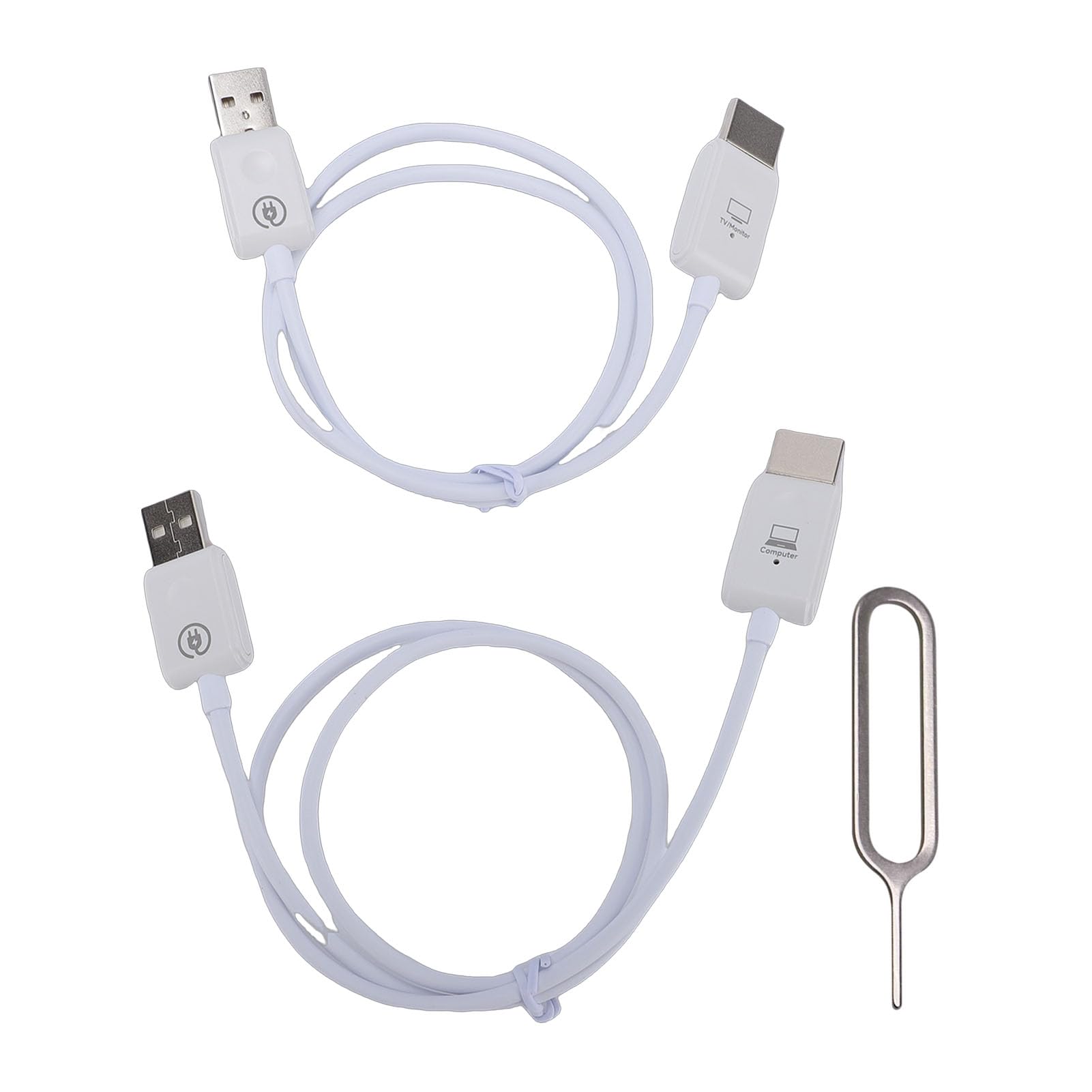 ASHATA Bezprzewodowy Adapter Wyświetlacza HDMI, Kabel do Lustrzanej Kopii Ekranu, Lustrzany Tablet Telefoniczny do Laptopa na Telewizor HD, Wyjście HDMI 1080P, Dekodowanie Wejścia 4K,