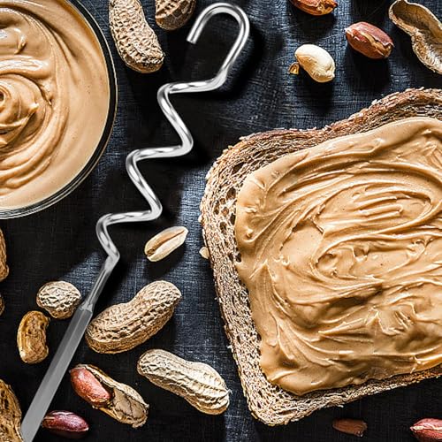 Ktxaby Peanut Butter Stirrer with Silicone Jar Spatula,Mixer Nut Butter Stirrer Tool,Stainless Steel Peanut Butter Stirring Tool for Various Butter Peanut Jam - Image 4