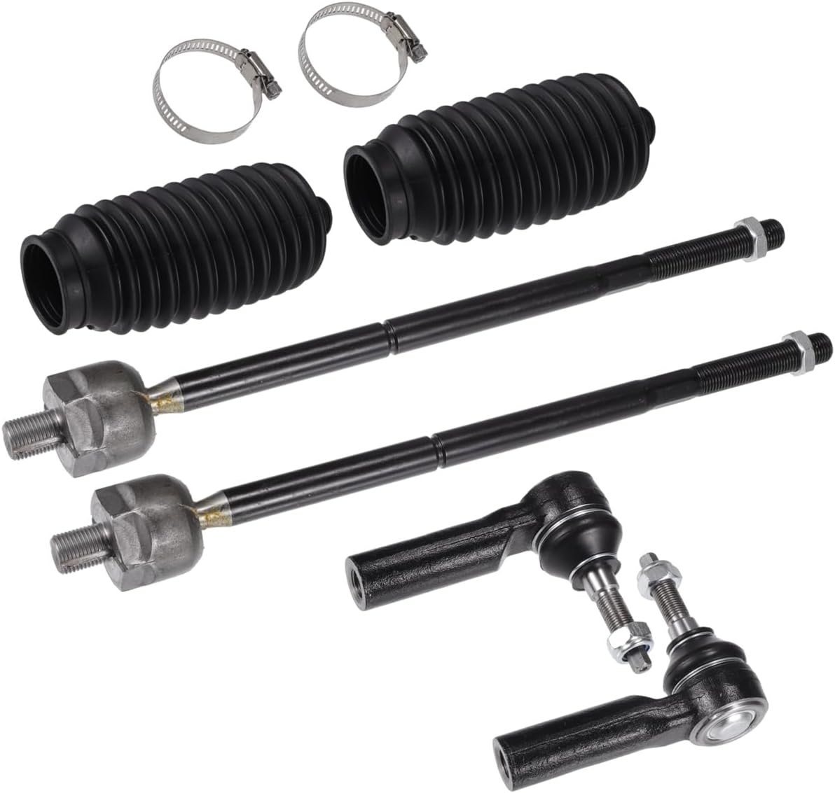 6pcs Front Inner Outer Tie Rod Ends Kit Suspension Steering Tie Rod End for Ford for Mustang 2005-2010 Drag Link Auto Accessories