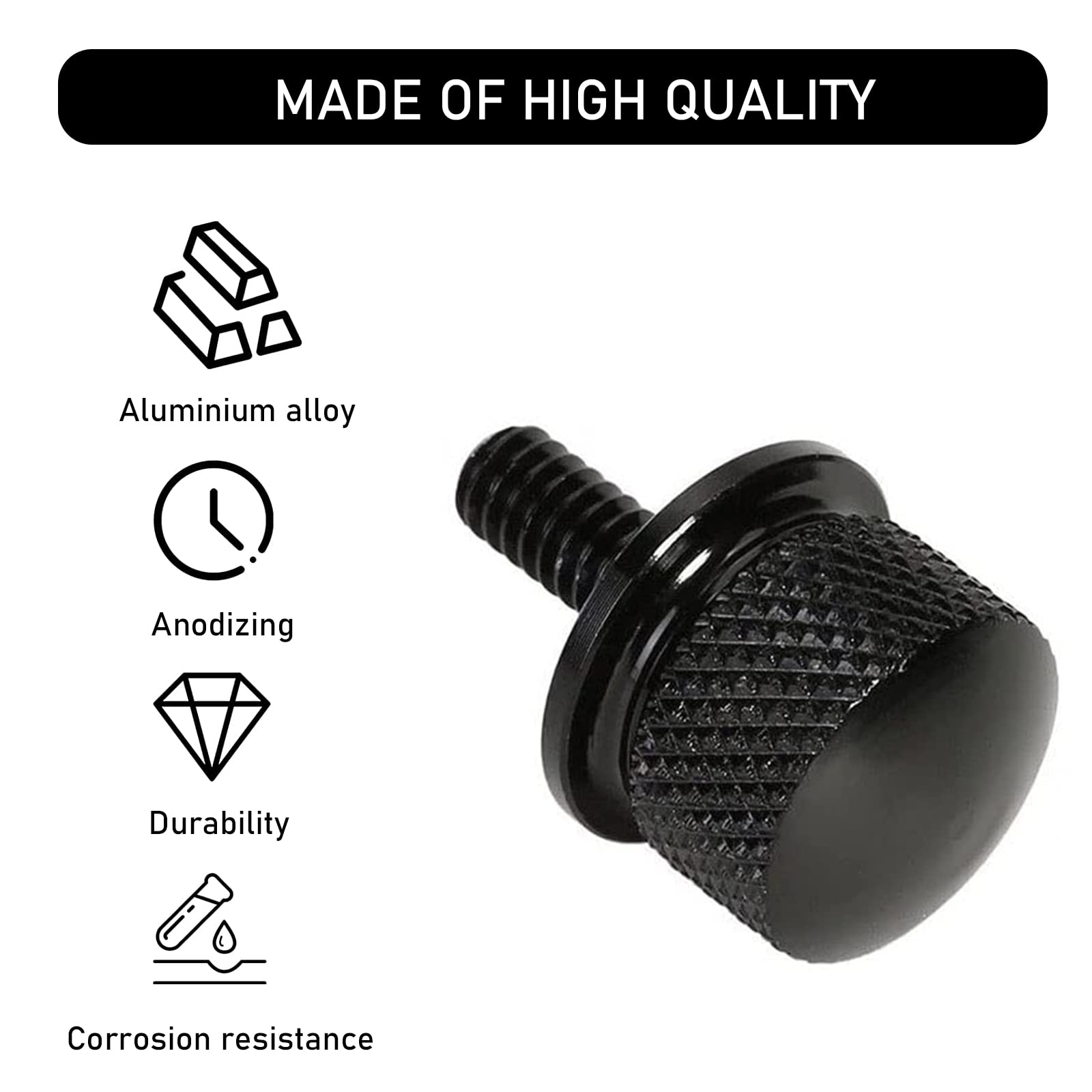 Bulloni Sella Moto ROOBZE - Acciaio Inox, Per Harley Davidson E Modelli Simili