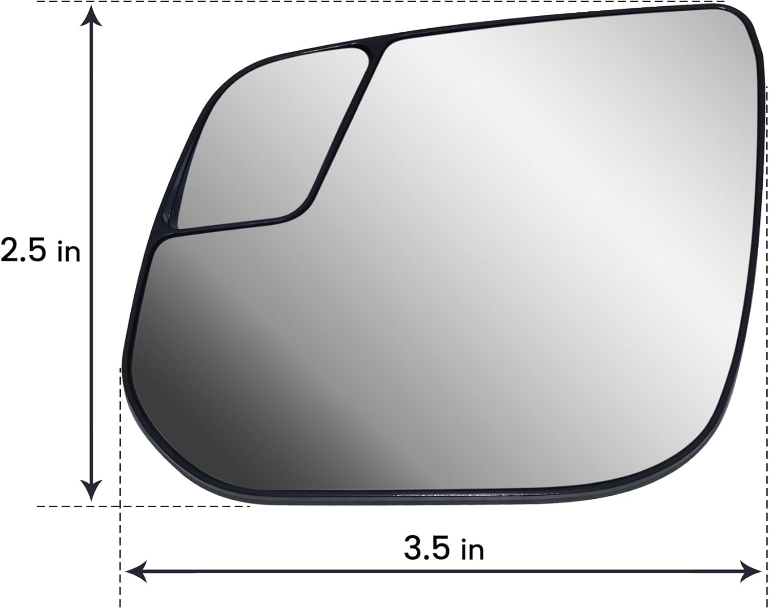 Driver Left Side Door Mirror Replacement Glass Heated with Back Plate for Chevrolet Colorado GMC Canyon from 2015 to 2022