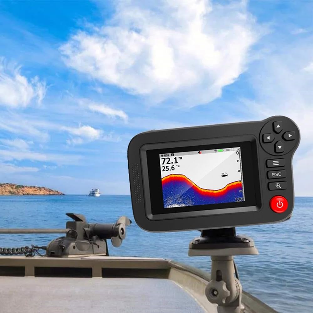 Ecoscandaglio Ricaricabile, Ecoscandaglio subacqueo ecoscandaglio Wireless da 3,5 Pollici con rilevatore di Pesca