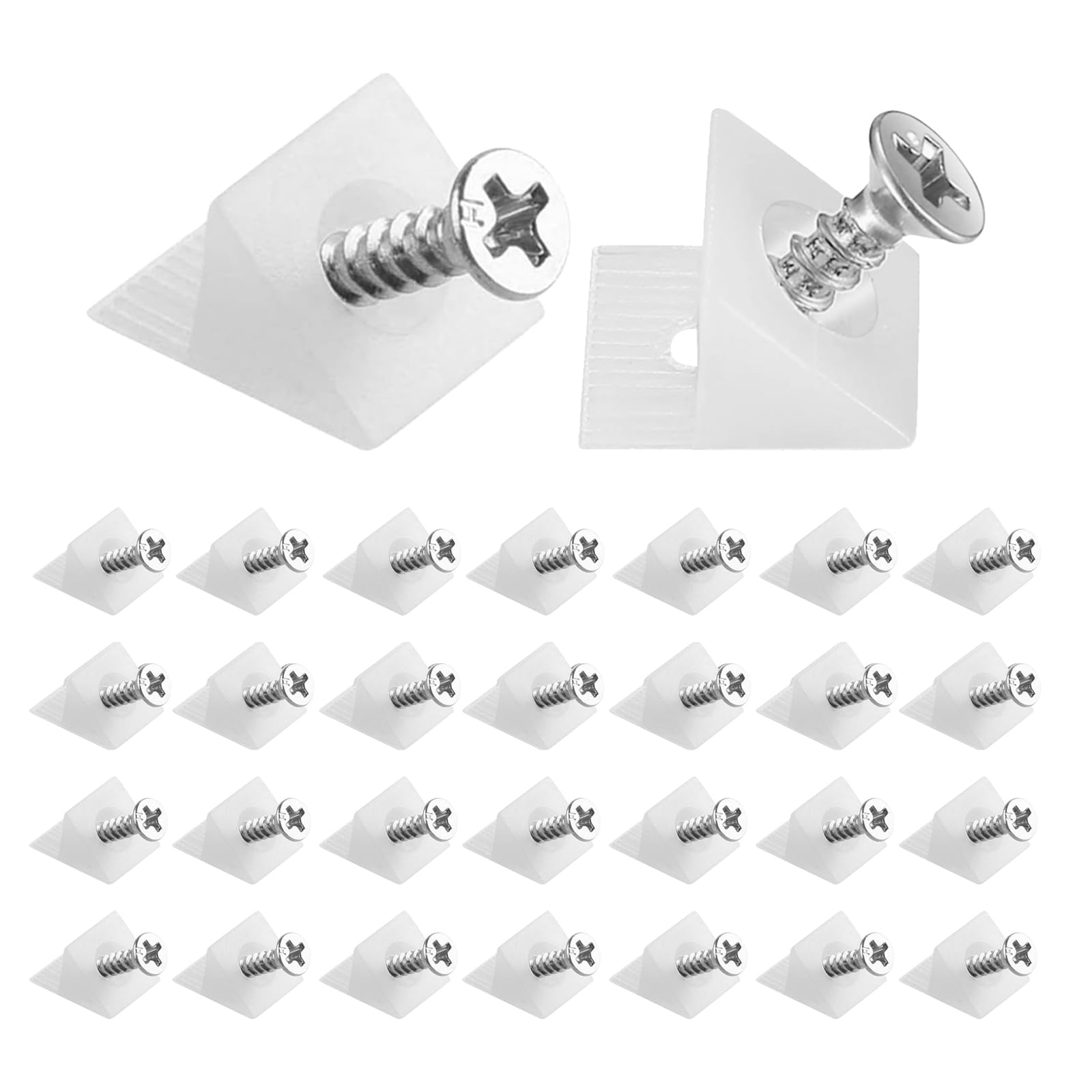 Mennyback White Drawer Repair Kit, 30Pcs L-Shaped Reinforcement Brackets With Screws, Heavy-Duty Corner Support To Prevent Drawers Bottom Sagging, Drawer Supports For Sagging Drawers, For Furniture Cabinets & Shelves