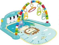 Tapete Ginásio Musical Para Menino Leão Azul