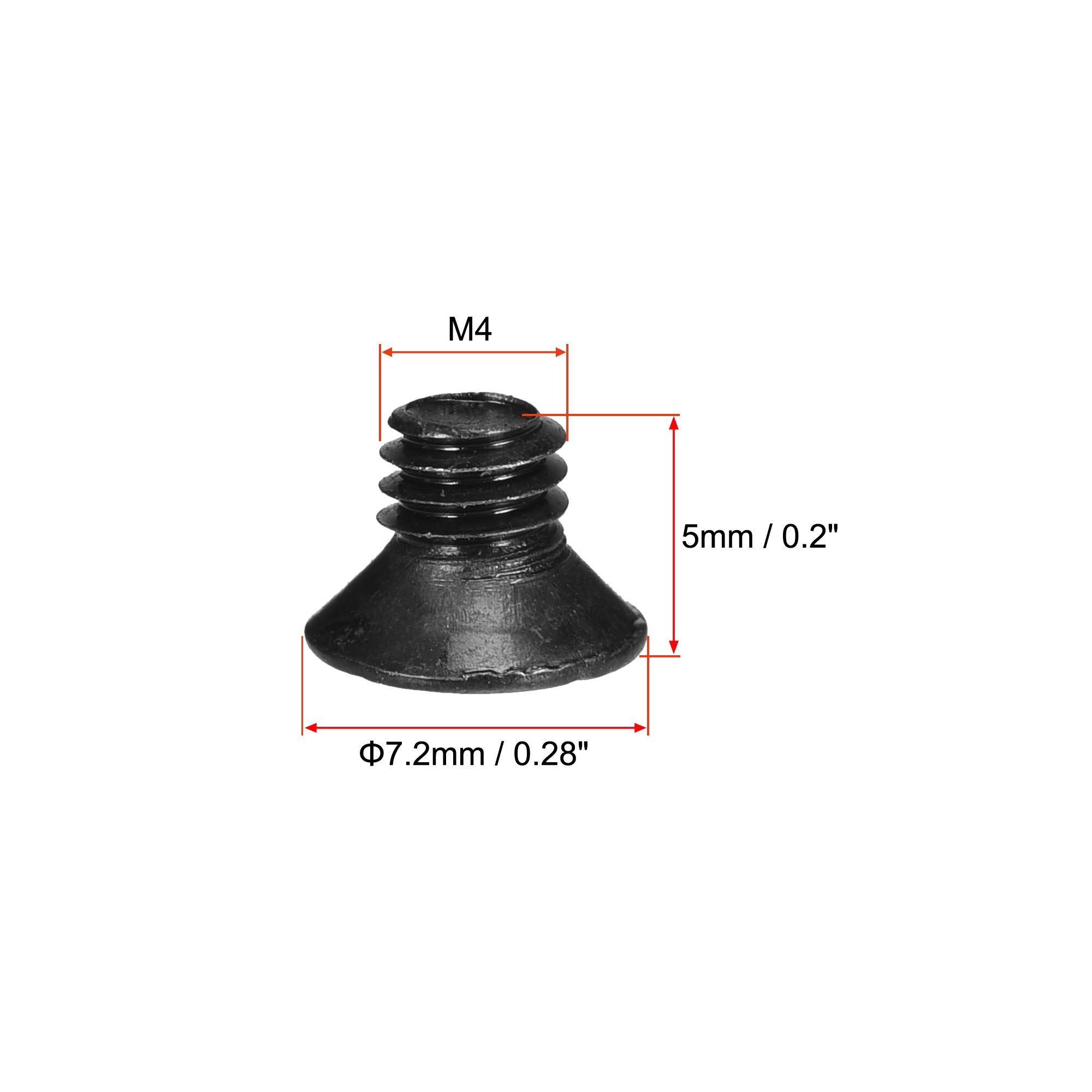 sourcing map M4 x 5mm krzyżak śruby czarny do laptopa PC TV wentylator przełącznik 150 szt