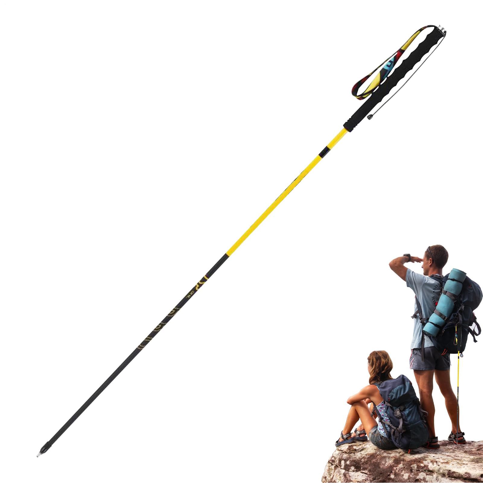 Bastones Trekking Plegables Palos Senderismo Bastones Trekking Bastones para Caminar BastóN Trekking Baston Extensible Yellow