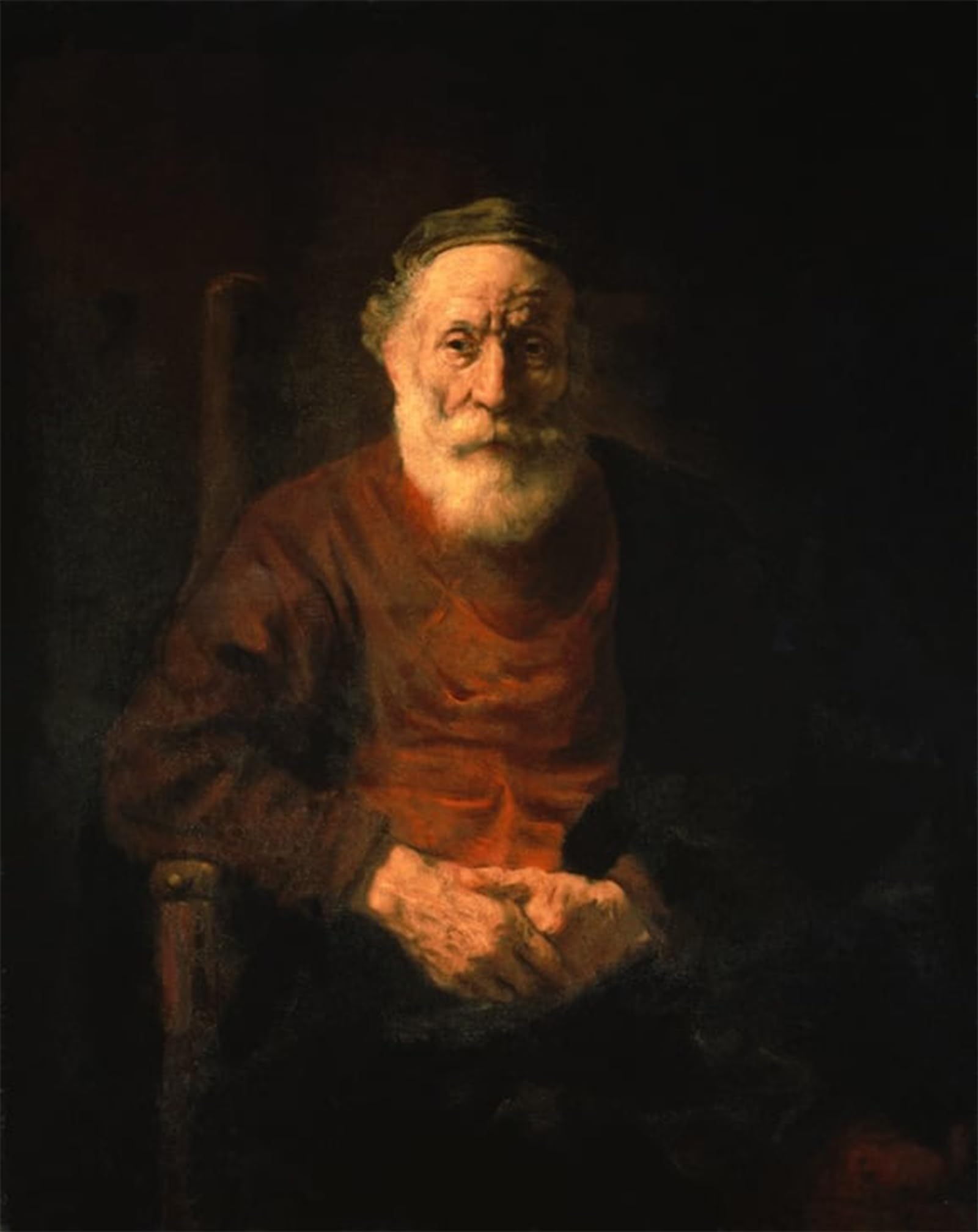 POSTERIIk Vintage Print Pop Art Landscape Artwork Portrait of an old man in a red robe by Rembrandt van Rijn Art Prints for Office Home Decor 60x90cm
