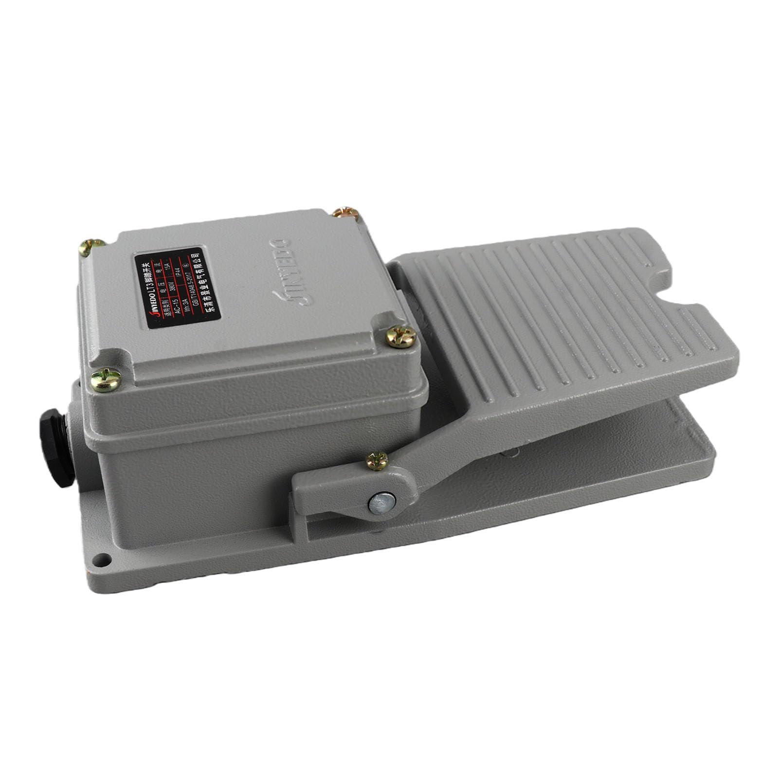 Interruttore pedale, pedale elettrico momentaneo alluminio antiscivolo, interruttore comando pedale, contatti argentati Interruttore a pedale LT3