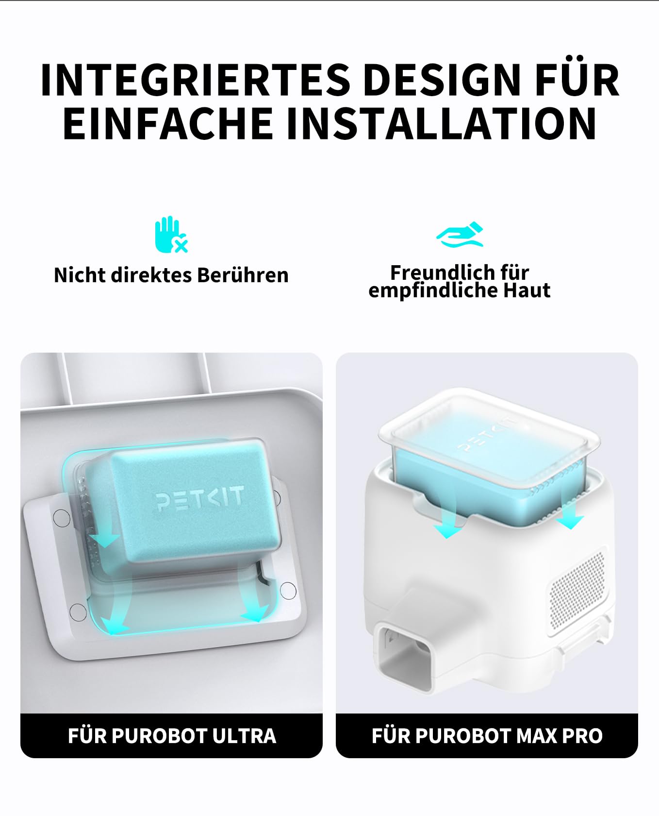 PETKIT N60 Geruchsvernichter für Purobot Ultra/Purobot Max Pro 2/Purobot Crystal Duo Selbstreinigende Katzentoilette, Geruchskontrolle (3 Stück)