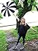 Outgeek Retro Pagoda Parasol Umbrella - Sun and UV Protection With Hook Handle (White & Black)