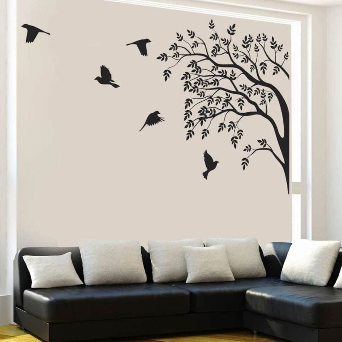 SP Decals Monochrome Tree and Birds Wall Sticker (PVC Vinyl, 60 cm x 90 cm, Black) (B0D9621P6F) Amazon Price History, Amazon Price Tracker