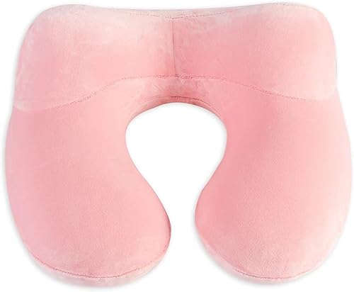 Miniatura 2 de Almohada inflable de viaje, soporte para el cuello para viajes, aviones, automóviles y oficinas con bolsa de transporte compacta, funda lavable de