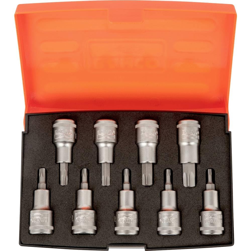 Bahco S9TORX TORX Bit Socket Set 9 Piece | 1/2in Drive Metric