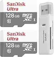 SanDisk のマイクロSD 128GB Amazon.com: SanDisk 128GB Ultra (2 Pack) MicroSD Class 10