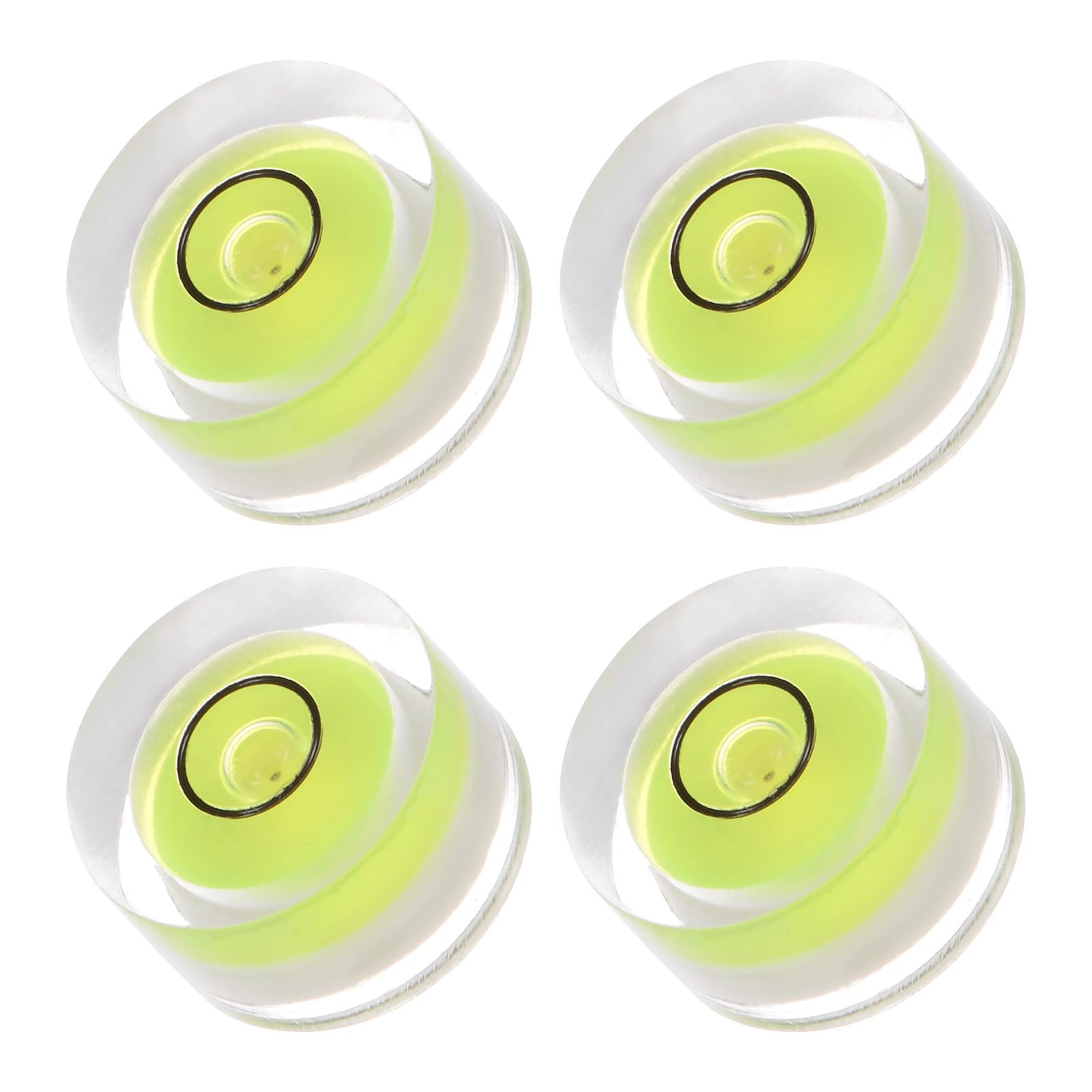 Kozelo 4pcs Small Circular Bubble Spirit Levels - [8mm Diameter 5.5mm Thickness] Mini Round RV Level Leveling Tools for Travel Trailer Turntable