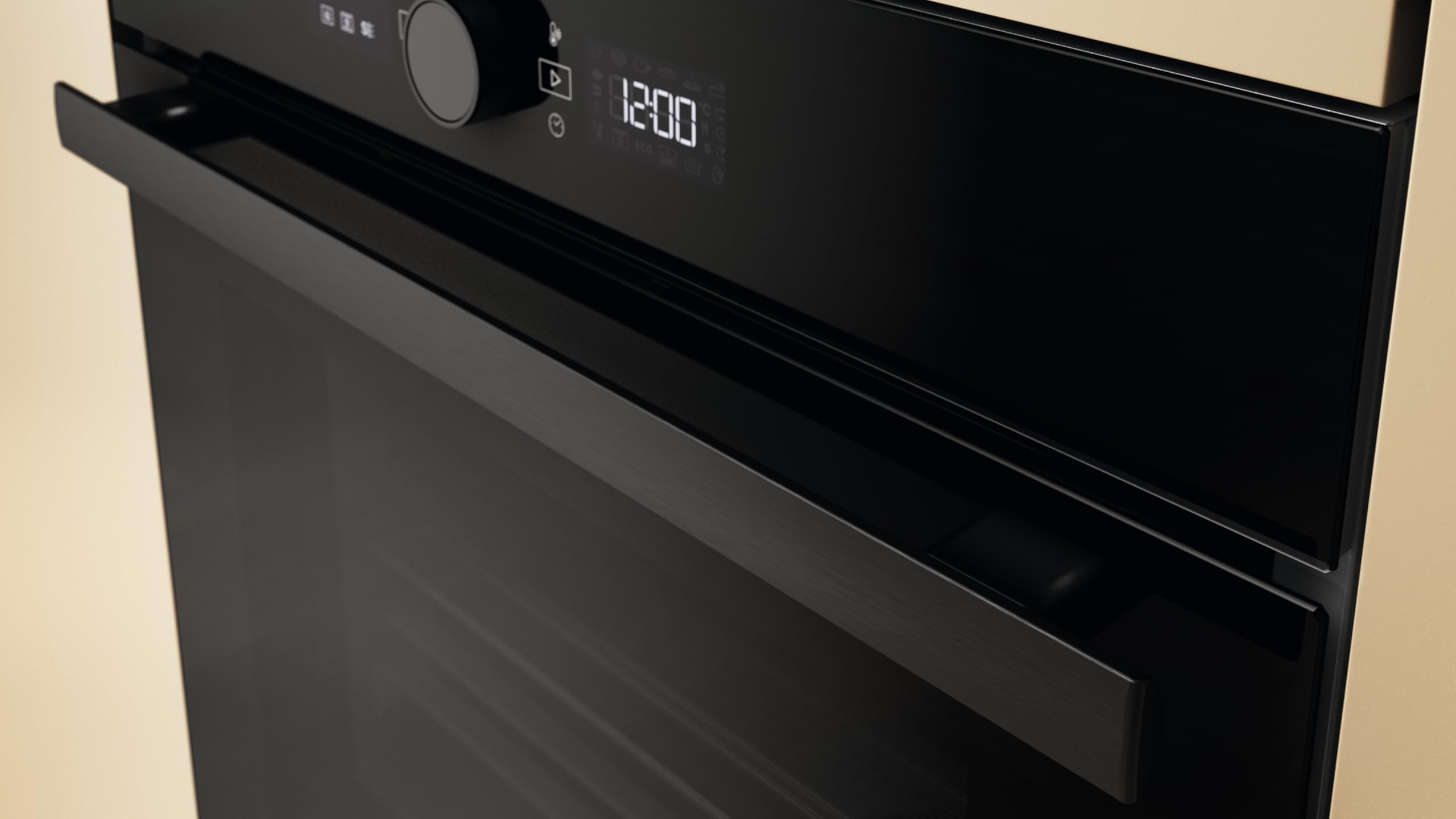Bauknecht BBI4S8HM1SK Einbau-Backofen 60 cm 73 l Heißluftbackofen AirFry PowerHeißluft 310 °C Pizzafunktion Schwarzglas
