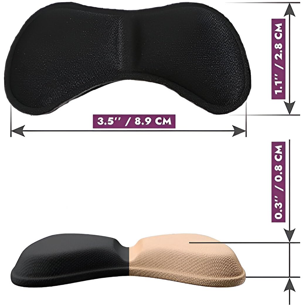 DALESSA Shoe bite Protector Self-Adhesive Heel Grips - Cushion Inserts for Loose Shoes, Shoe Bite Protector & Heel Pads, Snugs for Shoe Insoles, Heel Pain Relief for Men & Women - 1 Pair (Heel Liner) 1