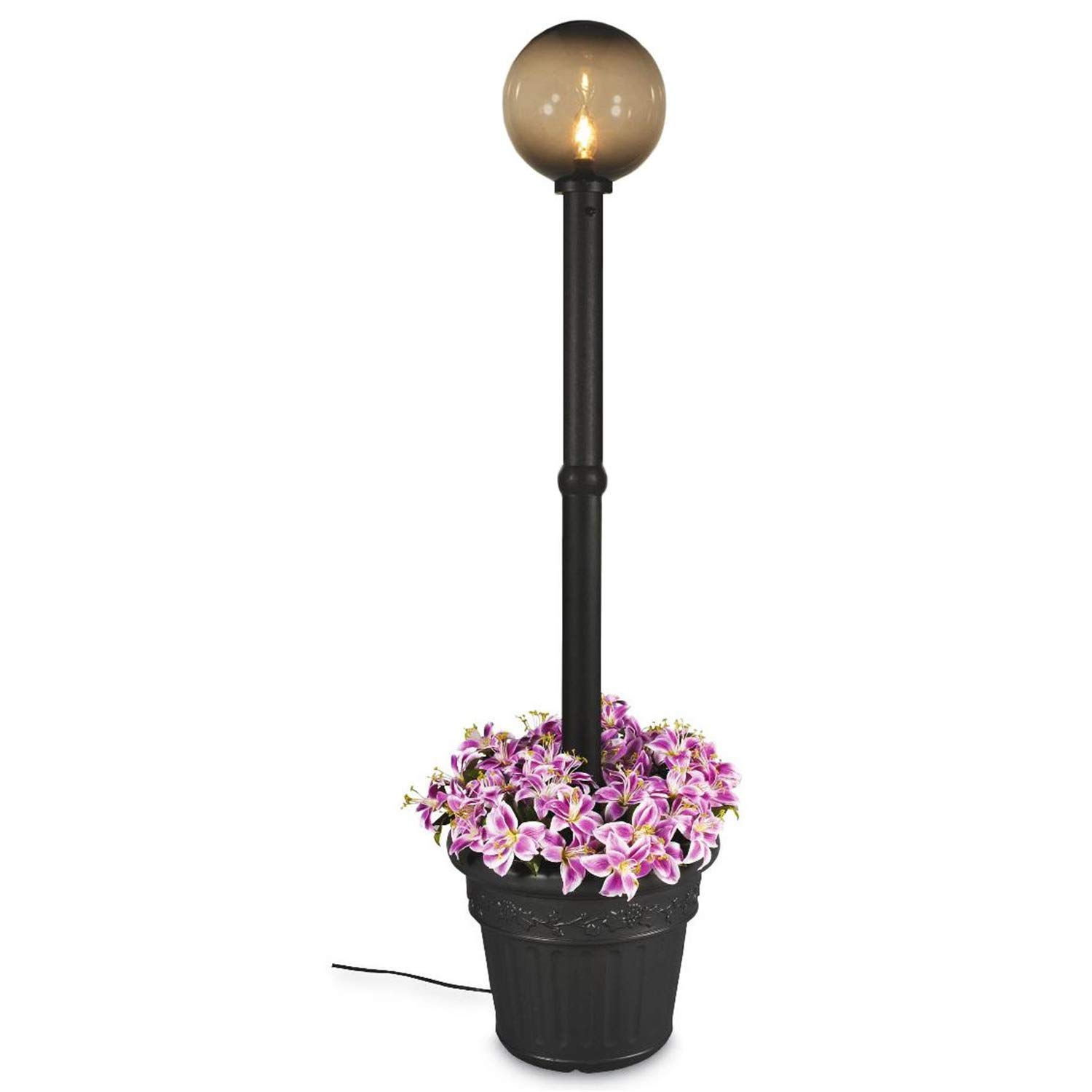 Patio Living Concepts 68000 Milano Lantern Planter-Black with Bronze Globe