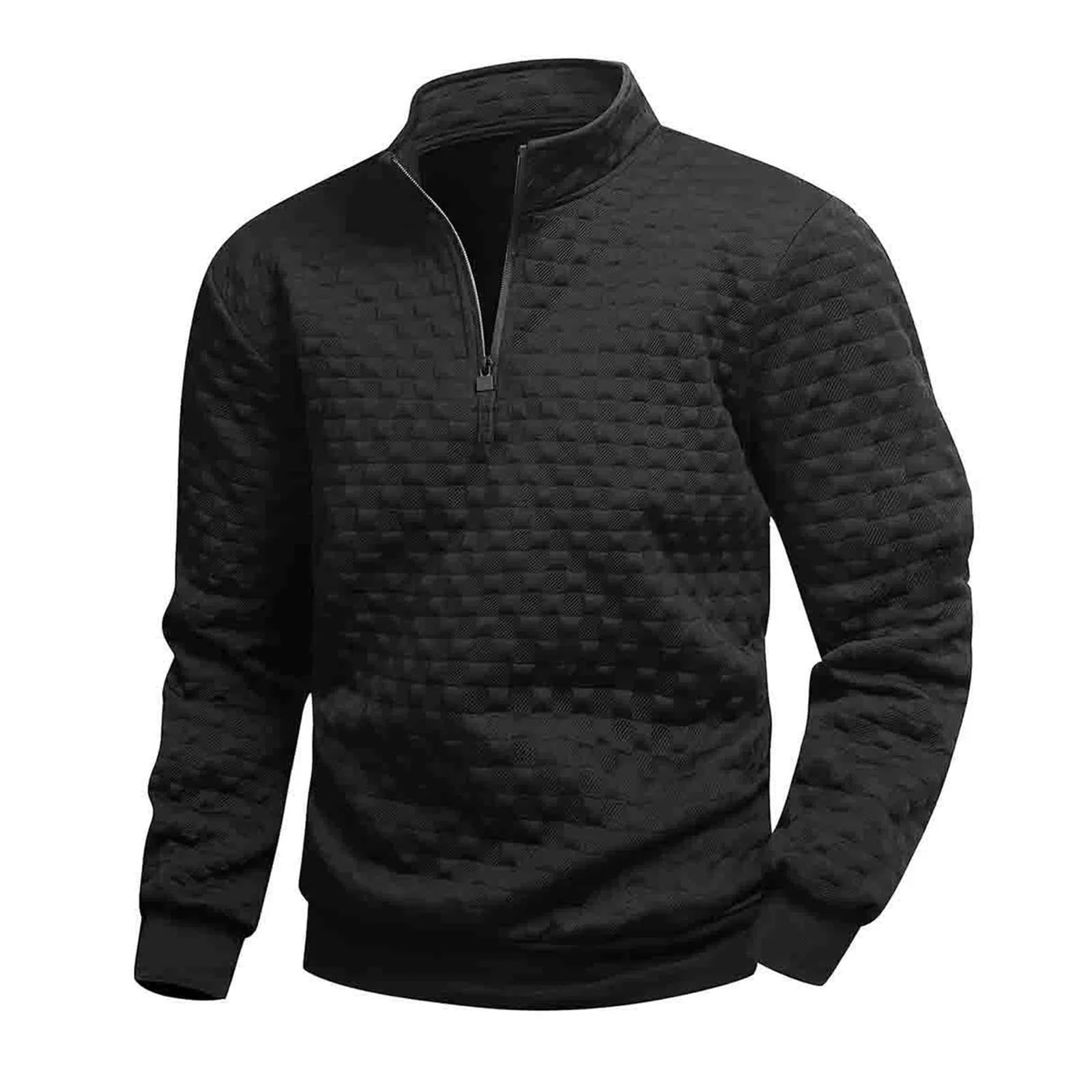 Sudaderas con Capucha Corta Sudadera Holgada Sin Y Media Cremallera para Hombre, Nueva, De Primavera Otoño Navidad Familia Parka Hombre Jersey Manga Oversize Chandal Completo Camisas
