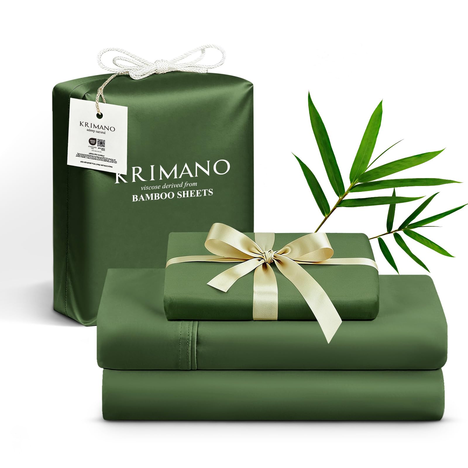 KRIMANO Bamboo Viscose Twin Sheets