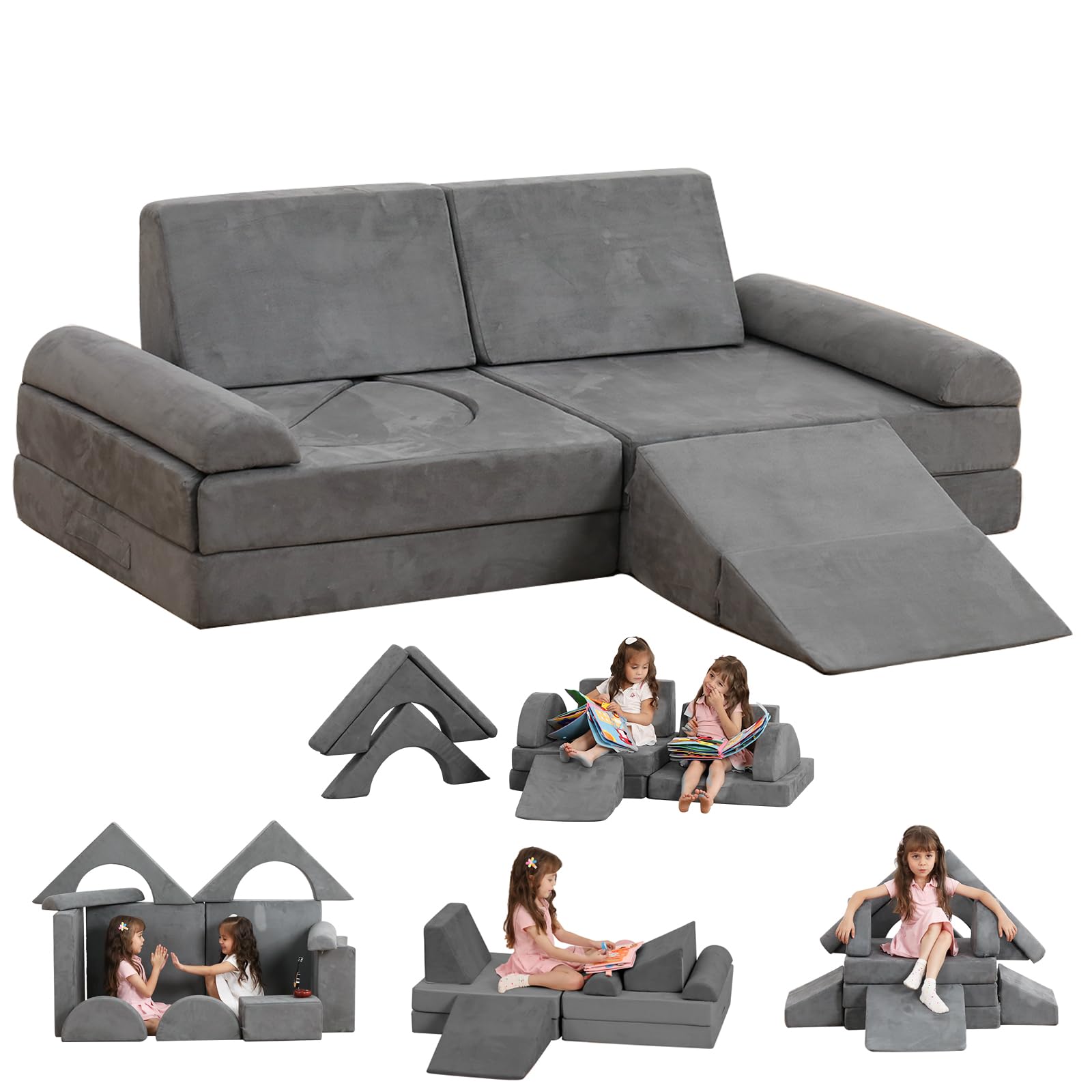 Play Couch Sofa For Kids Sectional Sofa 12pcs Creative Kids