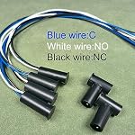 Gebildet 4sets Black Magnetic Switch Wiring NO/NC Recessed Door Sensor Hidden Window Contact Reed Switch for Access Control Replace Alarm System - Image 2