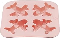 Vista 4 de 2 paquetes de moldes de chocolate, molde de silicona con forma de avión de 4 cavidades para chocolate, caramelo, decoración de pastel, gelatina