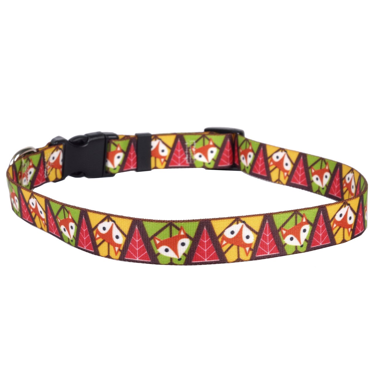Yellow Dog Design Fall Fox Dog Collar 3/8